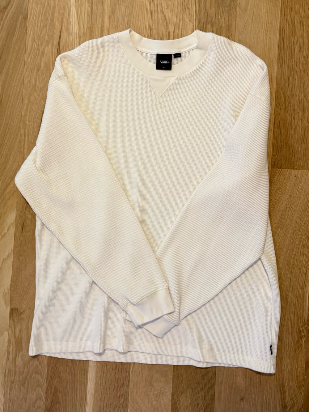 Vans Men’s Waffle Thermal Crewneck Sweater - Cream